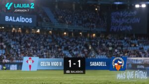 Celta Vigo II vs Sabadell en Balaídos durante la Jornada 7 de Segunda División