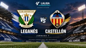 Leganés vs Castellón en Butarque durante la Jornada 7 de Segunda División