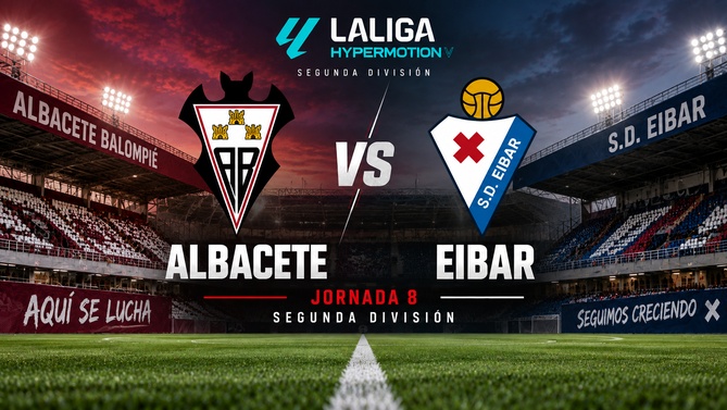 Albacete vs Eibar en la Jornada 8 de Segunda División en el Carlos Belmonte