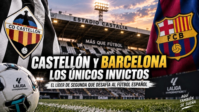 CD Castellón y FC Barcelona como únicos invictos entre Primera y Segunda División
