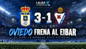 Real Oviedo 3-1 Eibar en la Jornada 9 de Segunda División